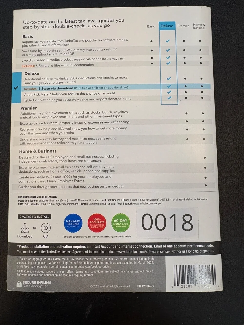 Intuit turbotax deluxe